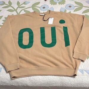 Clare V Oui Oversized Sweatshirt NWT